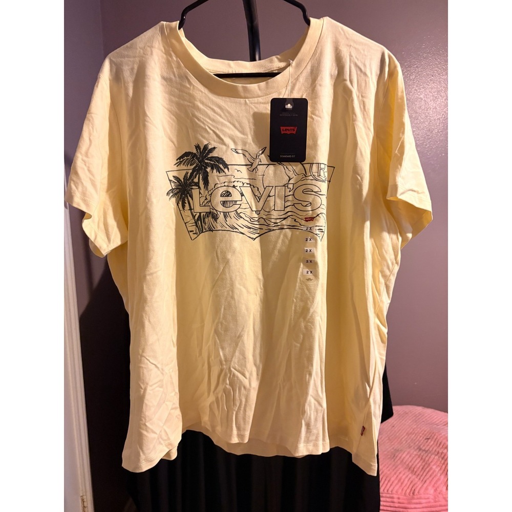 Levi's Brand Tropical T-Shirt Yellow Sz 2X